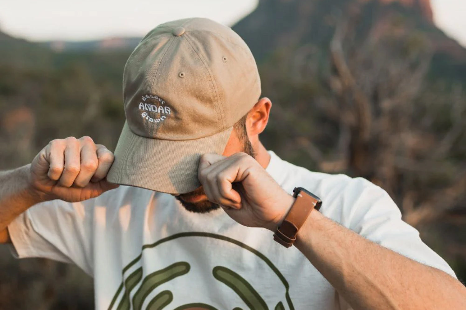 Desert tan baseball cap deals