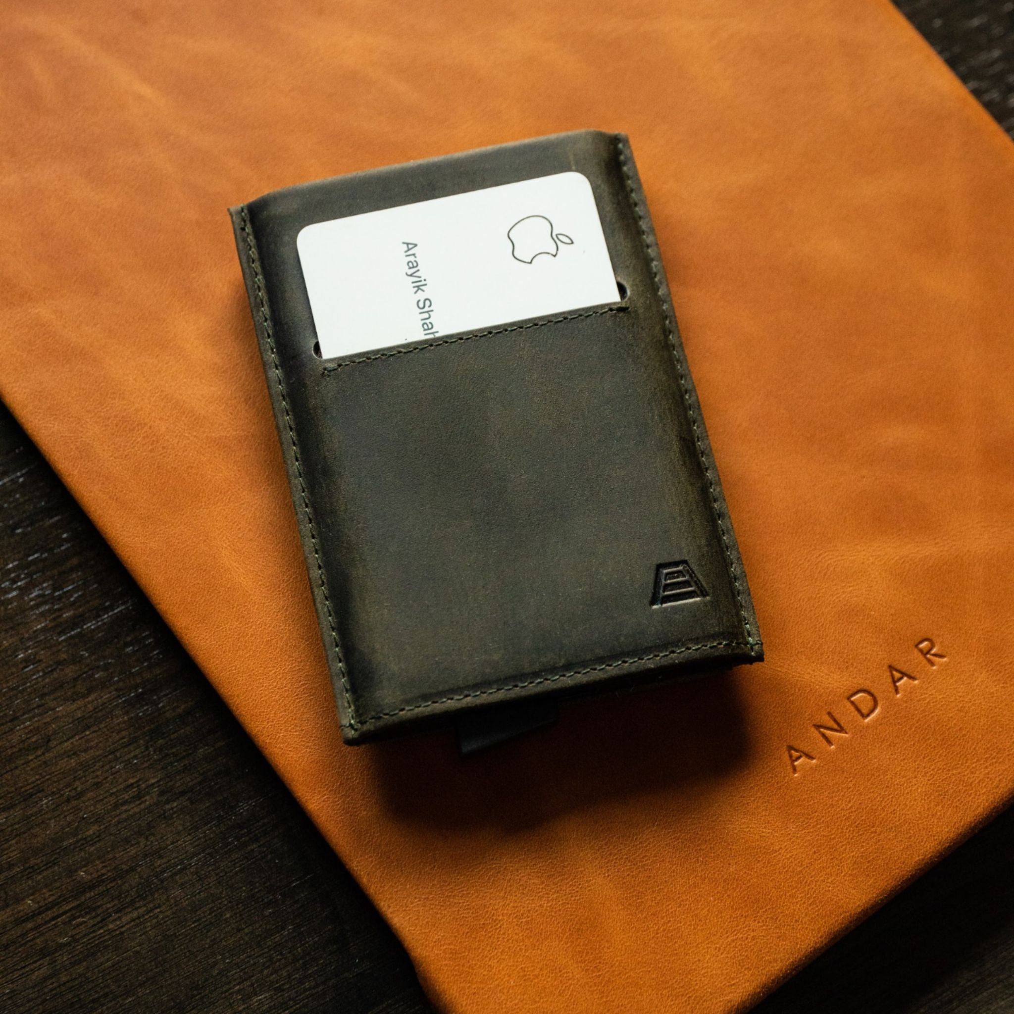 Andar Pilot Wallet in Stone Gray Leather buy