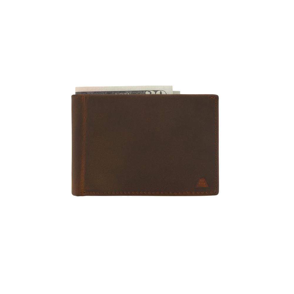 Men's Designer Brown Leather Bifold Wallet in French Calf and
